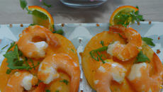 Crevettes à la mimolette