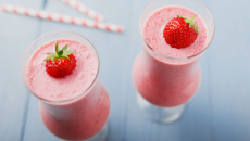 Milkshake vanille fraise