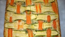 Tarte aux lamelles de carotte et de courgette