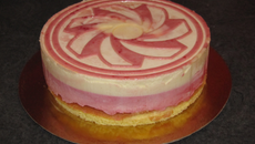 Entremets acidulé citron-framboise