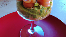 Verrine avocat saumon