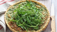Quiche roquette et petits pois