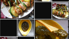 Mini brochettes de bœuf et coulis de poivrons épinards faciles