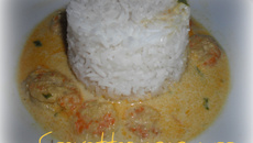 Crevettes coco curry maison