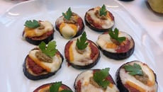 Aubergines façon pizza au Munster