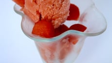 Sorbet tout frais à la pastèque sans sorbetière