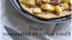 Pizza à la courgette et citron confit