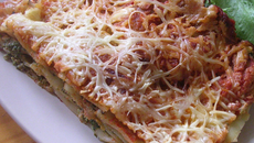 Lasagnes végétariennes gratinées aux épinards hâchés