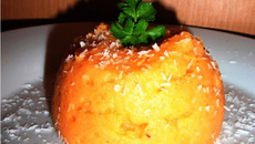 Purée de patate douce au lait de coco