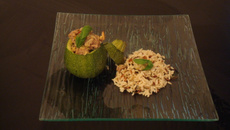 Courgettes rondes farcies au bœuf