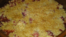 Crumble à la fraise