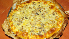 Tarte aux champignons économique