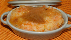 Purée de pommes de terre carottes en cocotte