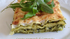 Lasagne à la roquette et au chèvre frais