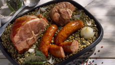 Petit salé aux lentilles et saucisses