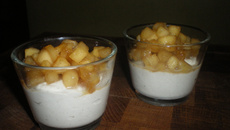 Mousse de boudin blanc et pommes en verrine