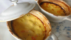 Soufflé au saumon et à la sole