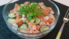 Salade tartare de saumon...