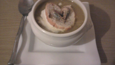Soupe de crevettes potiron-courgette