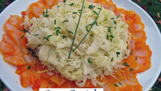 Carpaccio de haddock à la choucroute