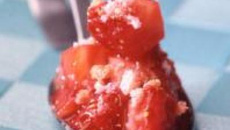 Tartare de fraises pour bébé