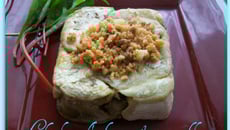 Charlotte d'aubergine et son crumble