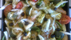 Wings au four et ses légumes provençaux