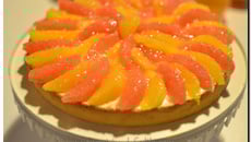 Tarte aux agrumes : yuzu, orange et pamplemousse