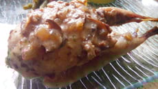 Cailles farcies aux marrons et cèpes