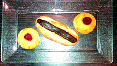 Eclair au foie gras compotée de mangue