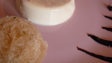 Panna cotta allégée thon et citron, sorbet aux herbes de Provence, torsadé de pommes de terre