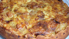 Gâteau de pommes de terre au bacon et au chèvre