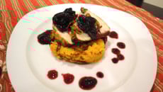 Poulet fermier en sucré salé de patates douces et soupçon de cranberries ...