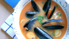 Soupe simple aux moules