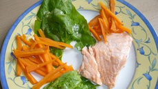 Saumon aux deux légumes