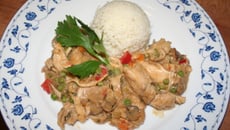 Poulet mijoté au cinq légumes