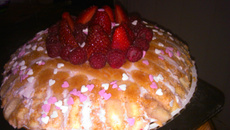 Charlotte aux fraises au sucre vanillé