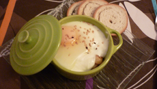 Œufs cocotte en habits de Saint Jacques