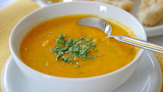 Soupe de lentilles corail facile