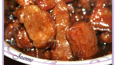 Porc au caramel chinois et coriandre