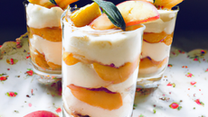 Verrines de charlotte aux pêches