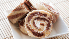 Gâteau roulé rayé