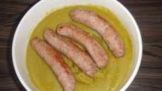 Purée de pois cassés - saucisses