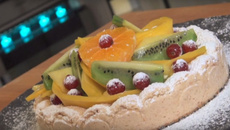 Dacquoise aux fruits exotiques