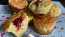 Muffins, cœur coulant confiture de lait