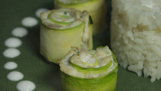 Roulés de courgette à la dorade