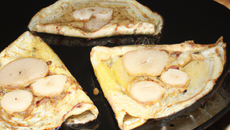 Crêpes aux dés de poires