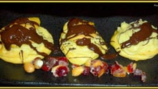 Choux à la crème de nougat et son chocolat chaud