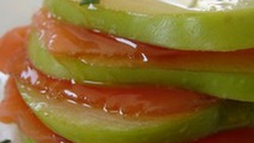 Millefeuille de saumon-pomme à l'érable