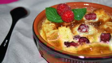 Sabayon au quatre-quarts et aux framboises